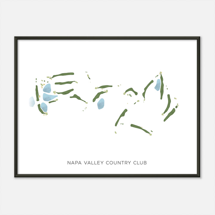 Print of Napa Valley Country Club Modern Map