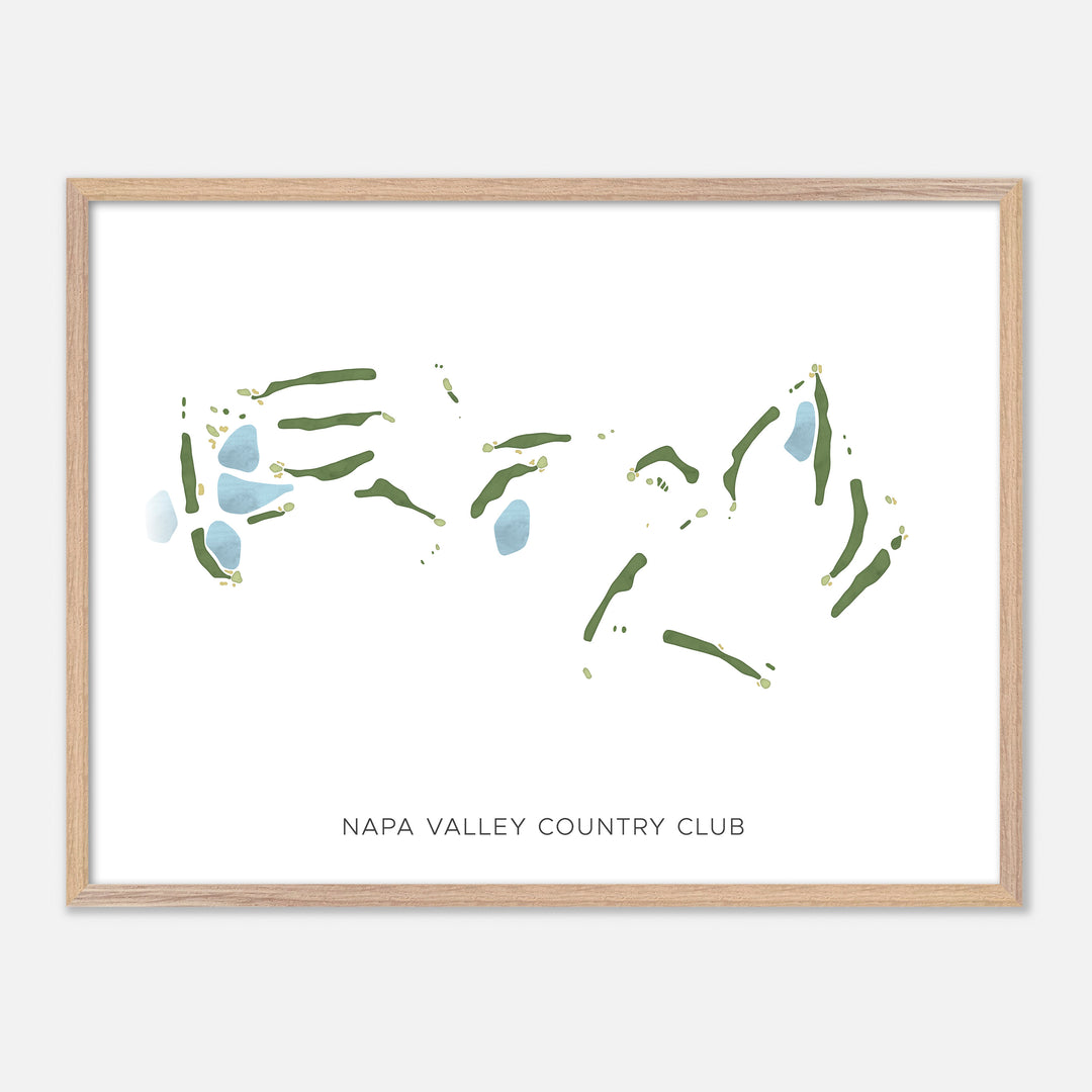 Print of Napa Valley Country Club Modern Map