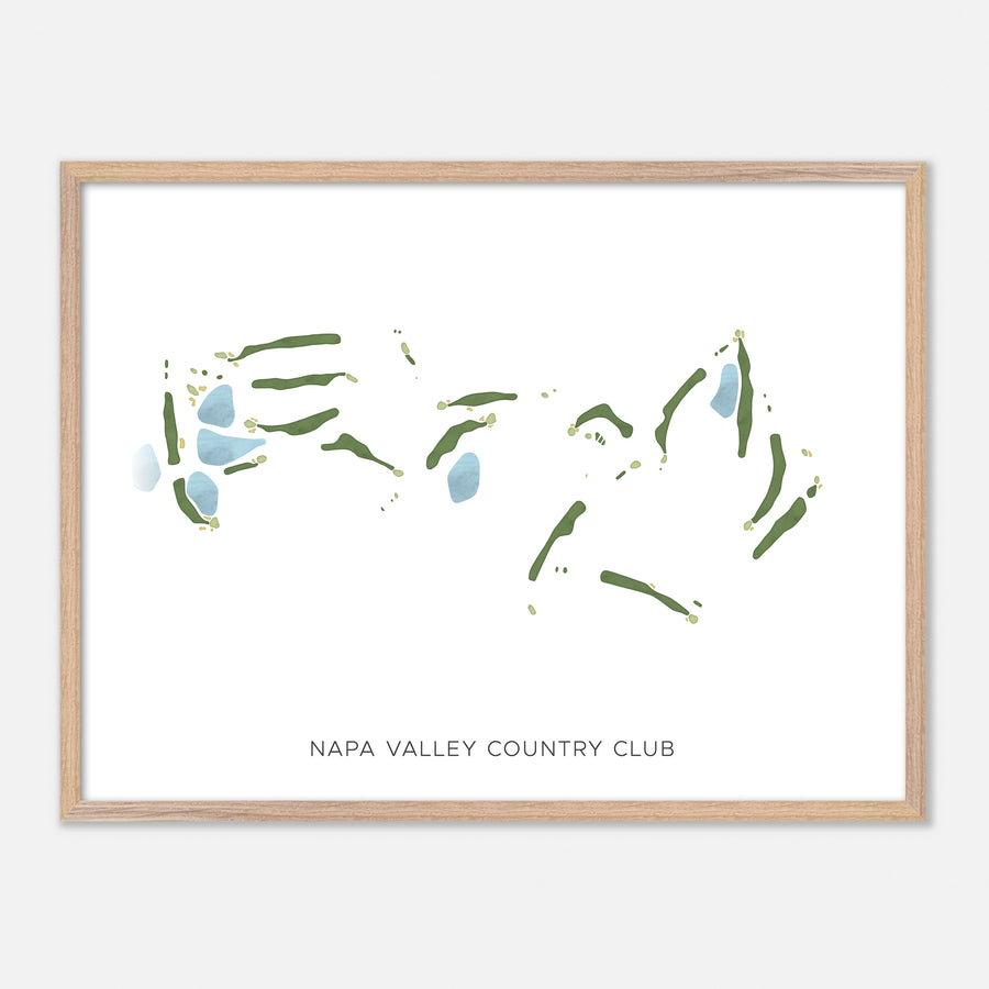 Print of Napa Valley Country Club Modern Map