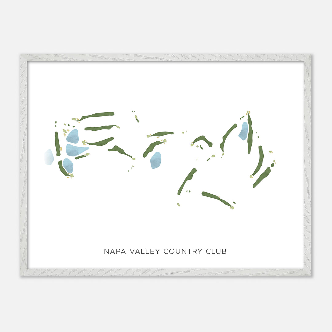 Print of Napa Valley Country Club Modern Map