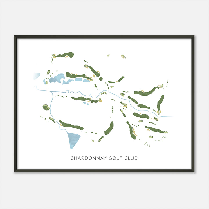 Print of Chardonnay Golf Club Modern Map
