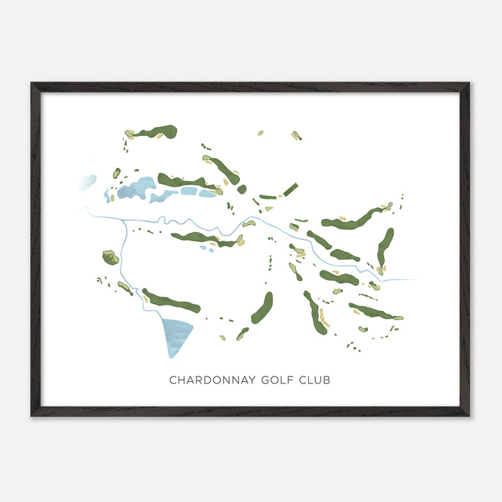 Print of Chardonnay Golf Club Modern Map