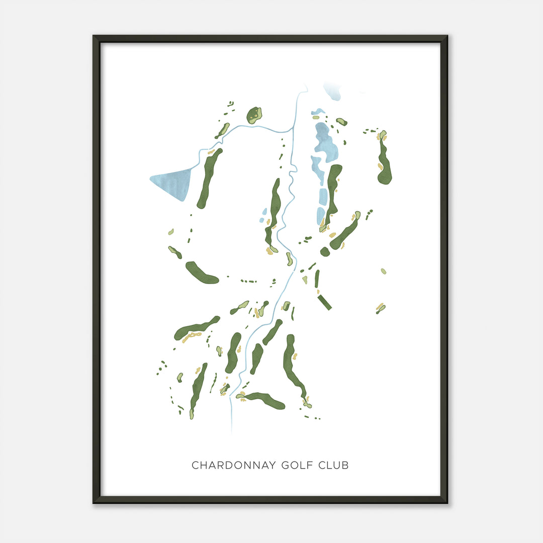 Print of Chardonnay Golf Club Modern Map