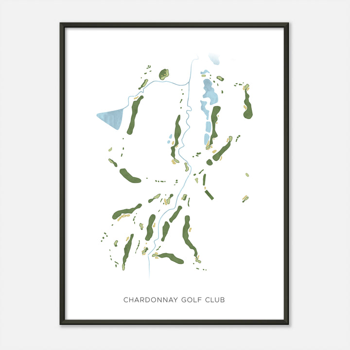 Print of Chardonnay Golf Club Modern Map