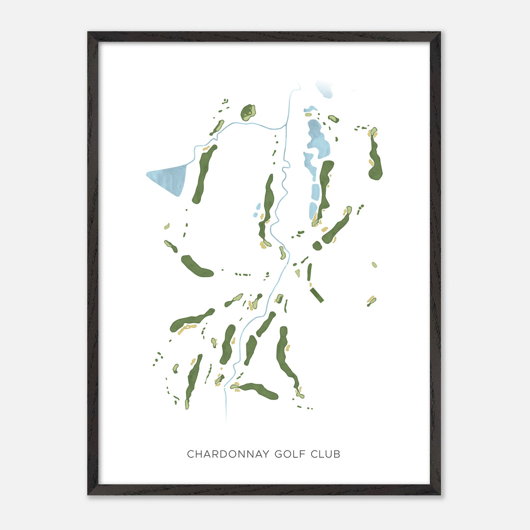 Print of Chardonnay Golf Club Modern Map