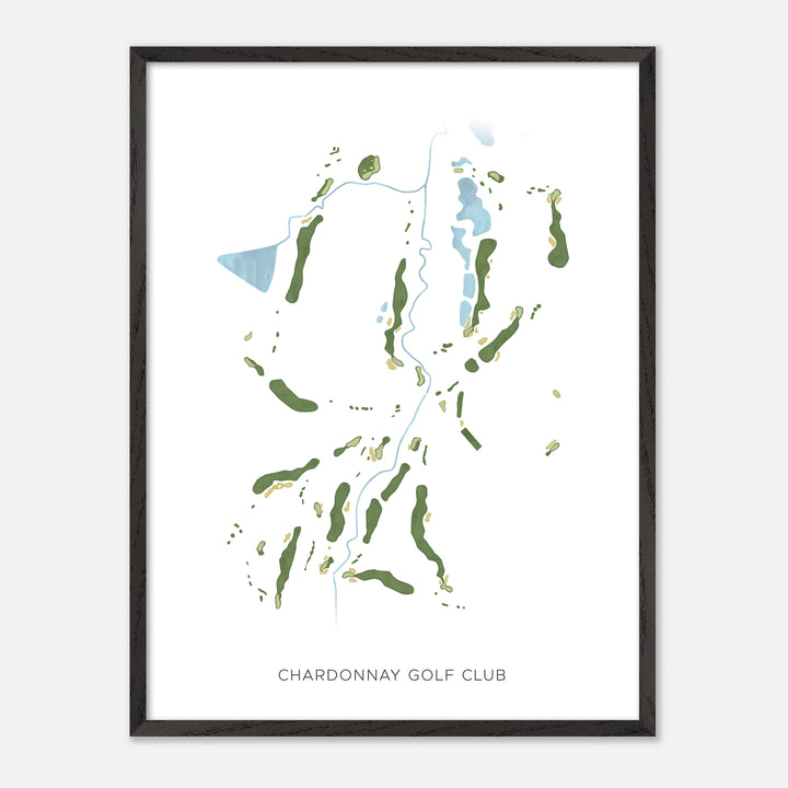 Print of Chardonnay Golf Club Modern Map