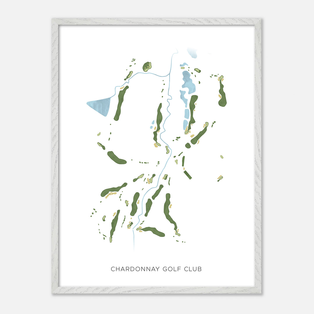 Print of Chardonnay Golf Club Modern Map