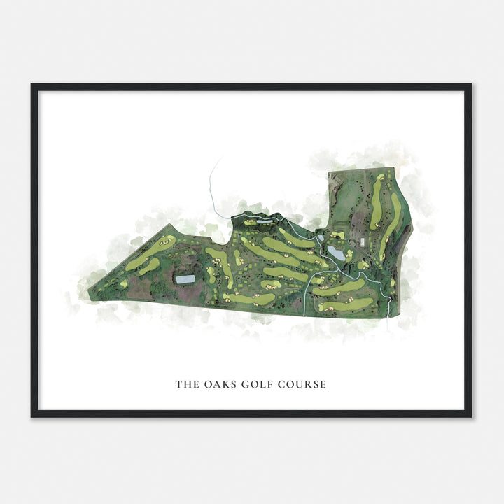 Print of The Oaks Golf Course Classic Map