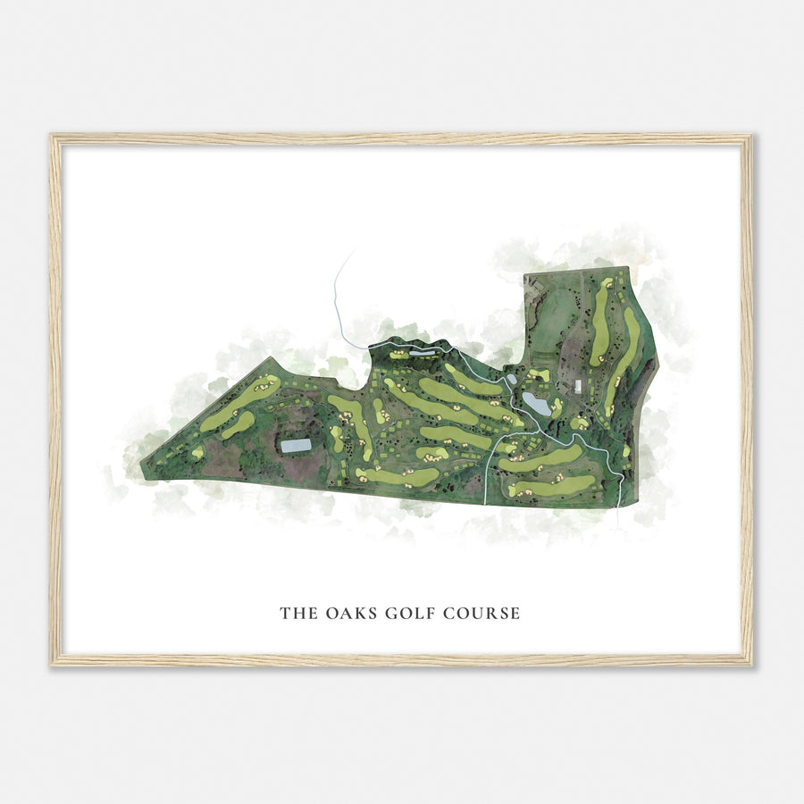 Print of The Oaks Golf Course Classic Map