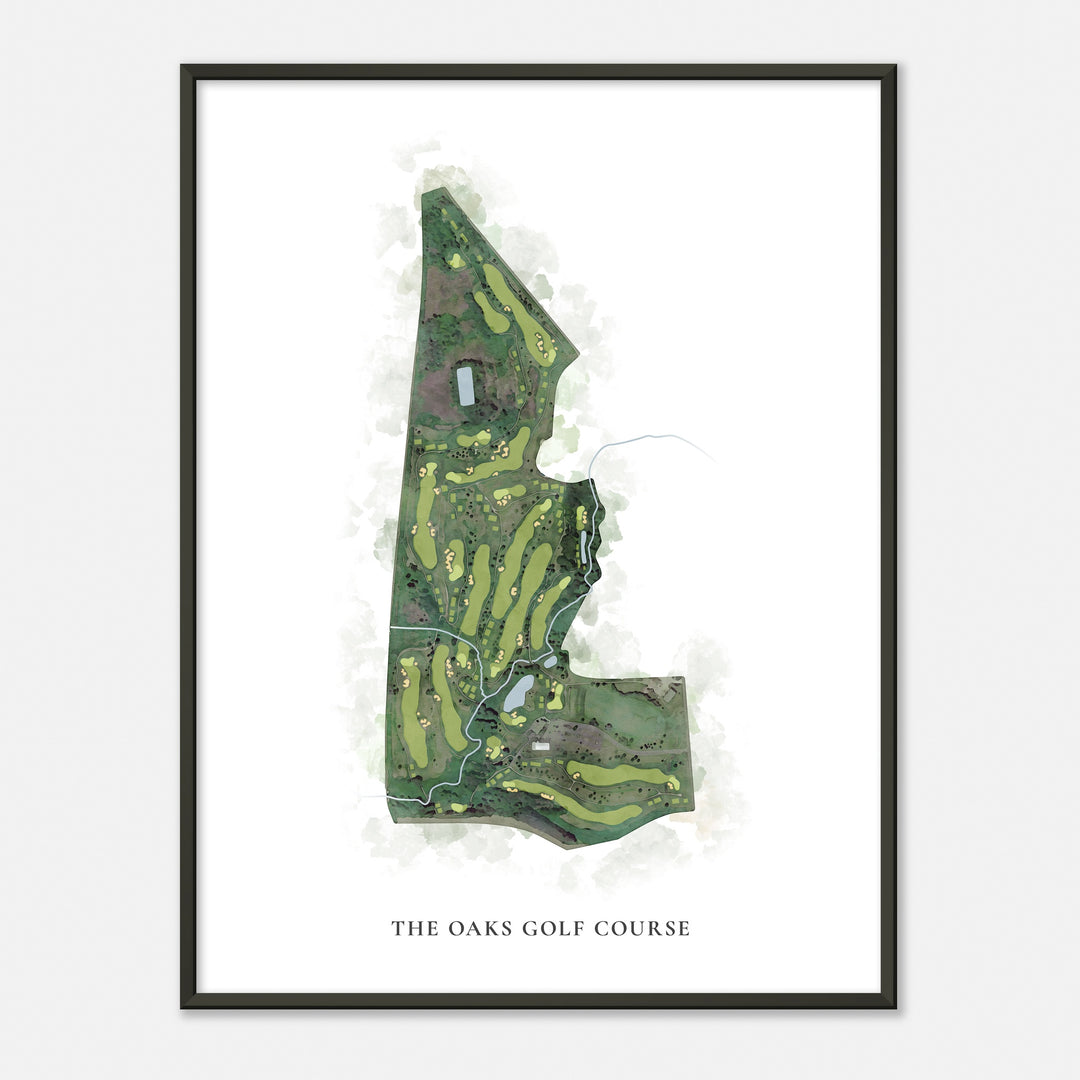 Print of The Oaks Golf Course Classic Map