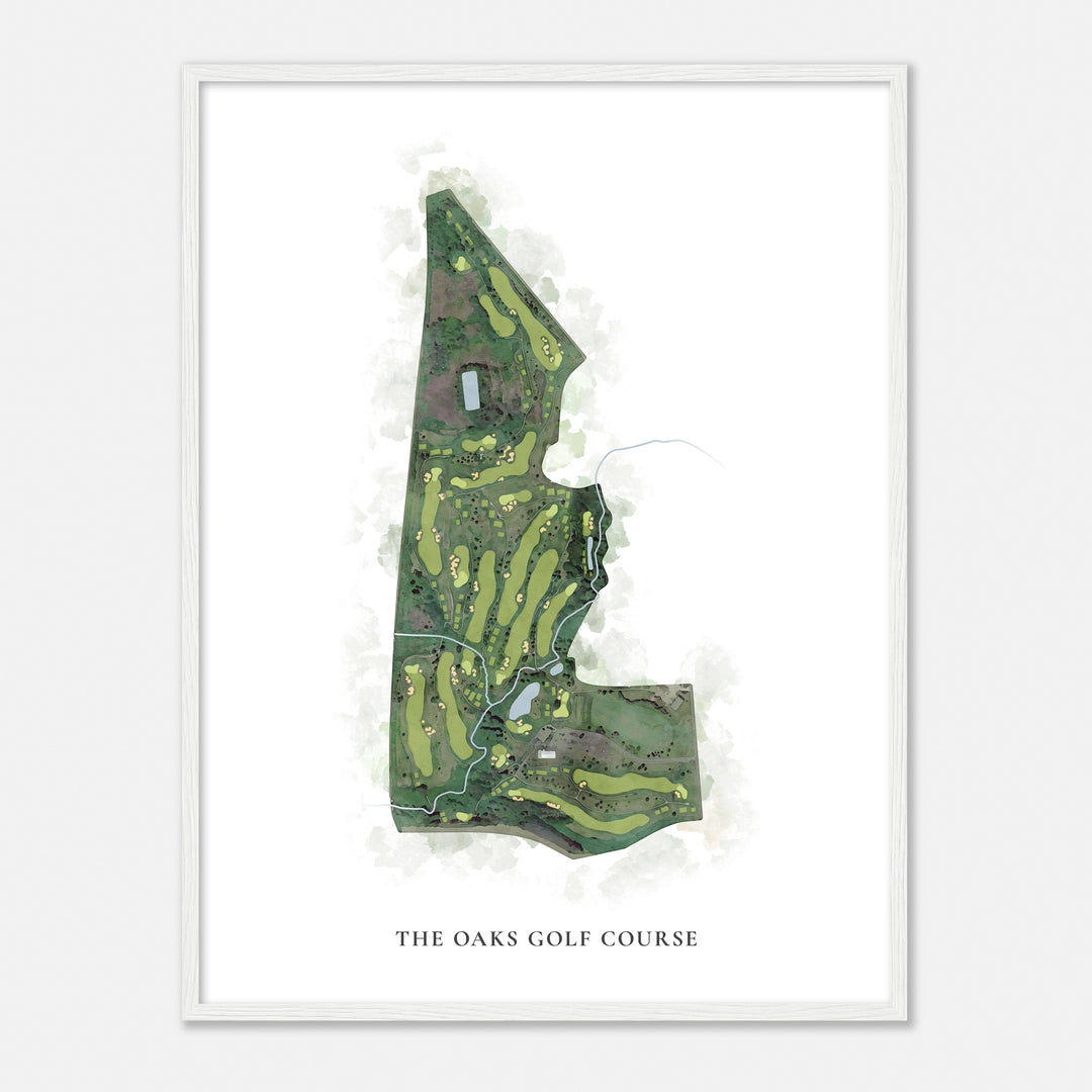 Print of The Oaks Golf Course Classic Map