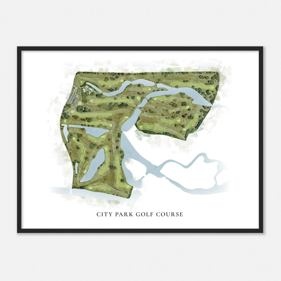 Print of City Park Golf Course Classic Map