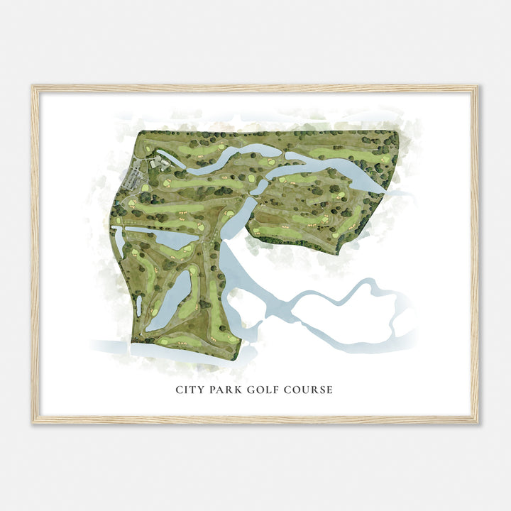 Print of City Park Golf Course Classic Map