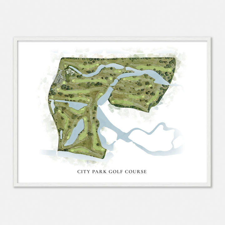 Print of City Park Golf Course Classic Map