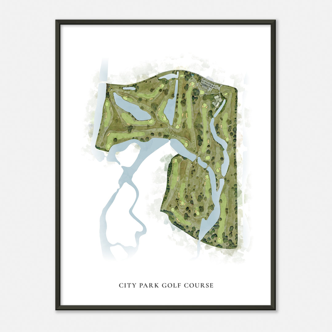 Print of City Park Golf Course Classic Map