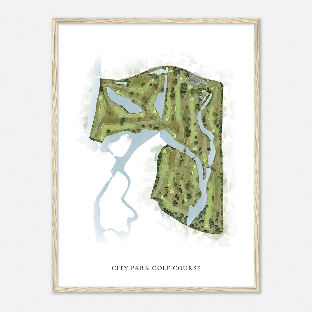 Print of City Park Golf Course Classic Map