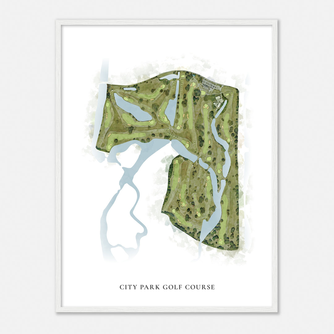 Print of City Park Golf Course Classic Map