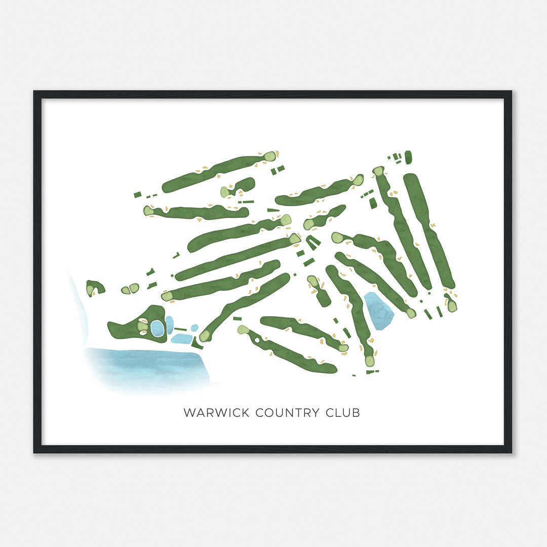 Print of Warwick Country Club Modern Map