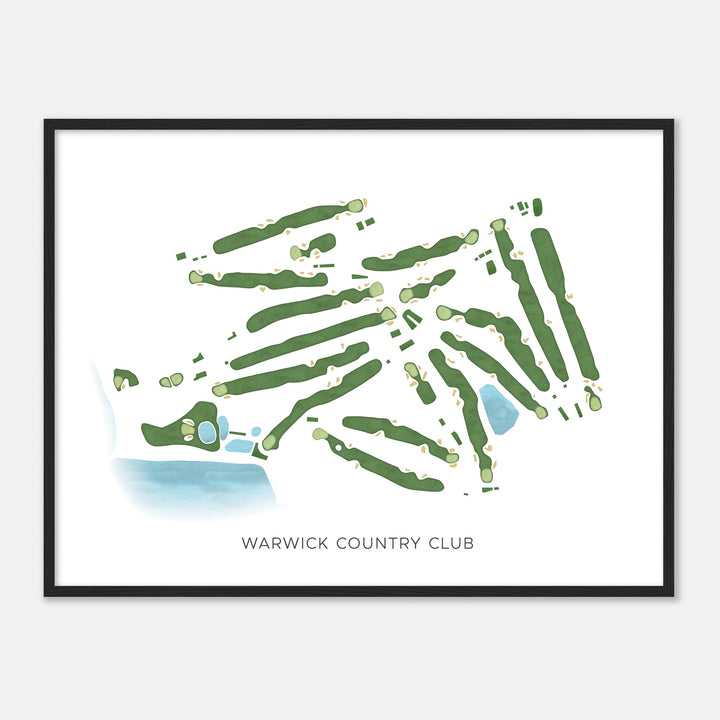 Print of Warwick Country Club Modern Map