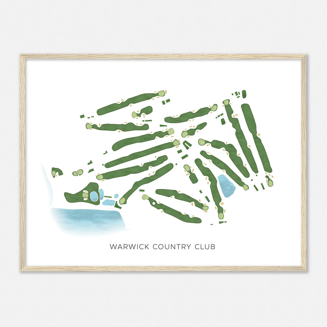 Print of Warwick Country Club Modern Map