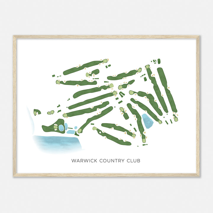 Print of Warwick Country Club Modern Map