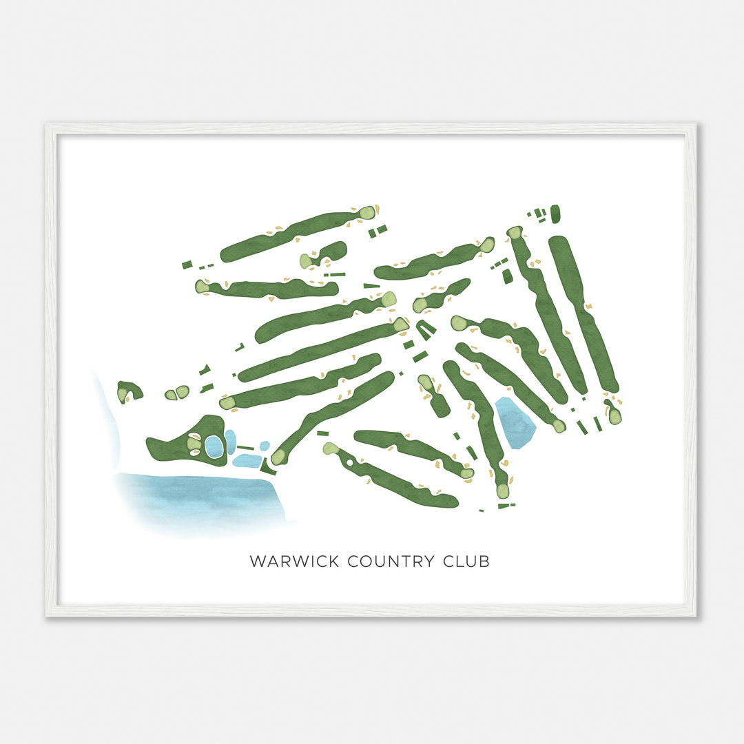 Print of Warwick Country Club Modern Map