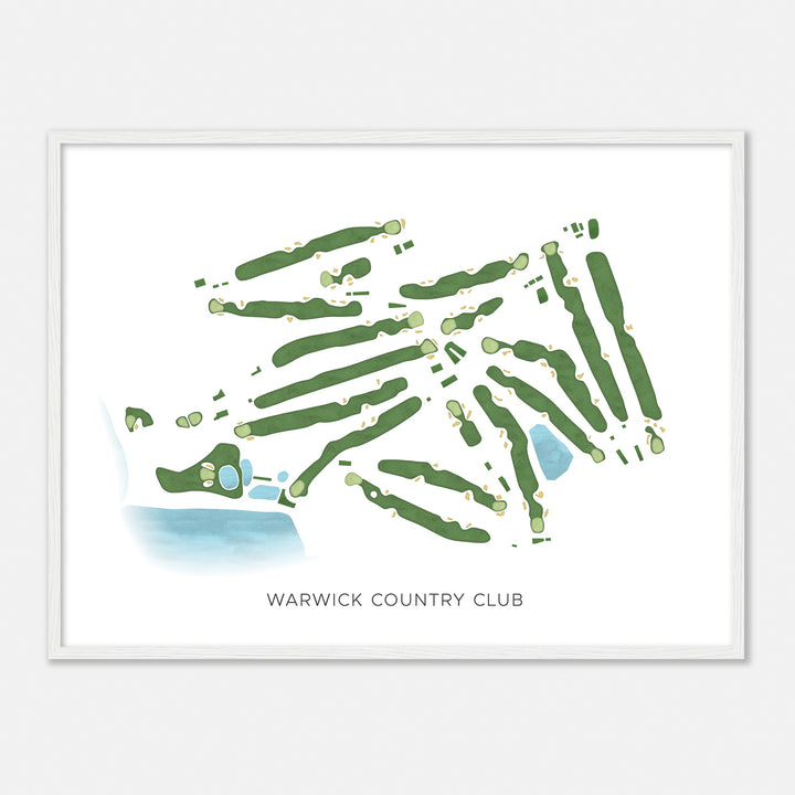 Print of Warwick Country Club Modern Map