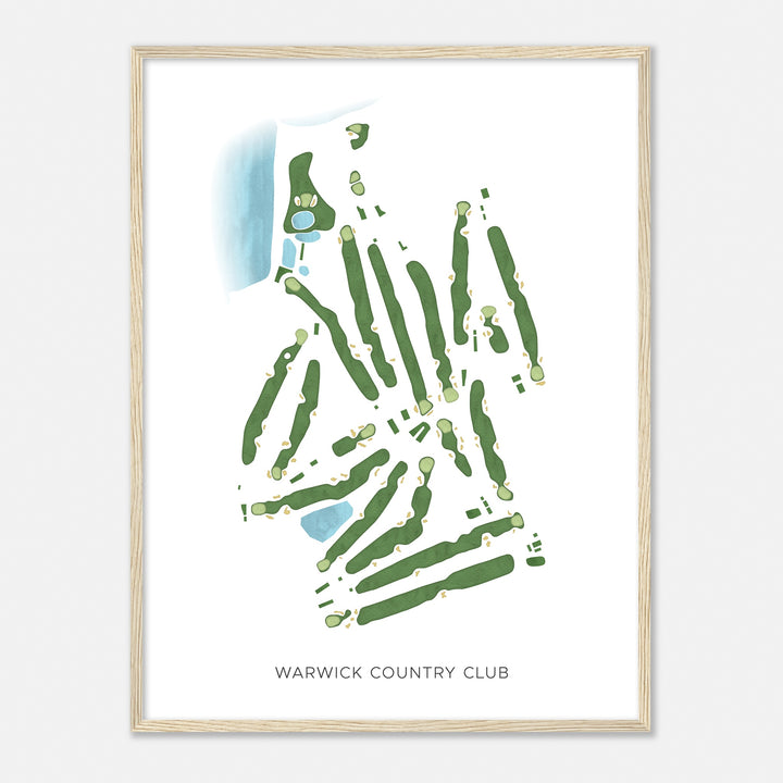 Print of Warwick Country Club Modern Map