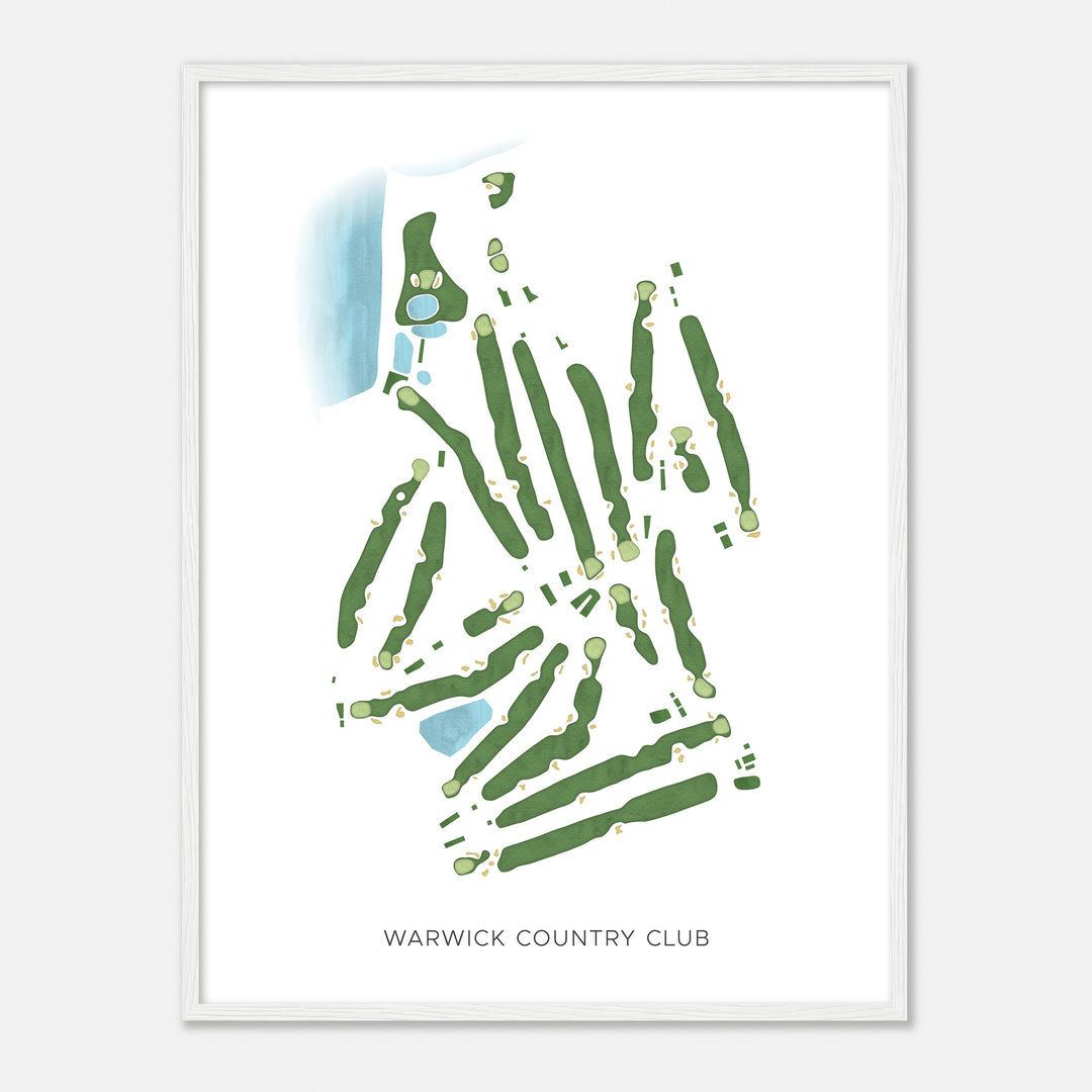 Print of Warwick Country Club Modern Map