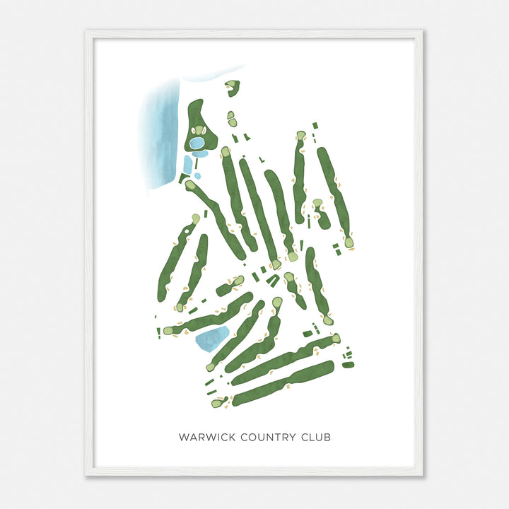 Print of Warwick Country Club Modern Map