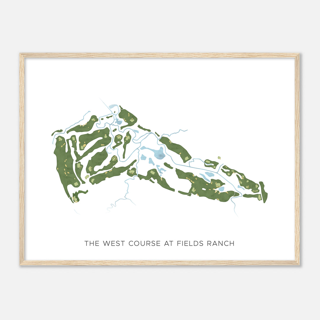 Print of The West Course At Fields Ranch Modern Map