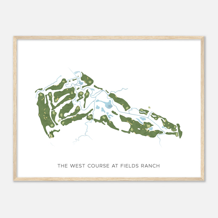 Print of The West Course At Fields Ranch Modern Map