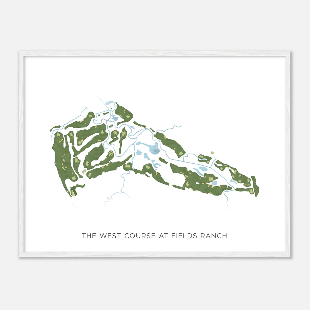 Print of The West Course At Fields Ranch Modern Map