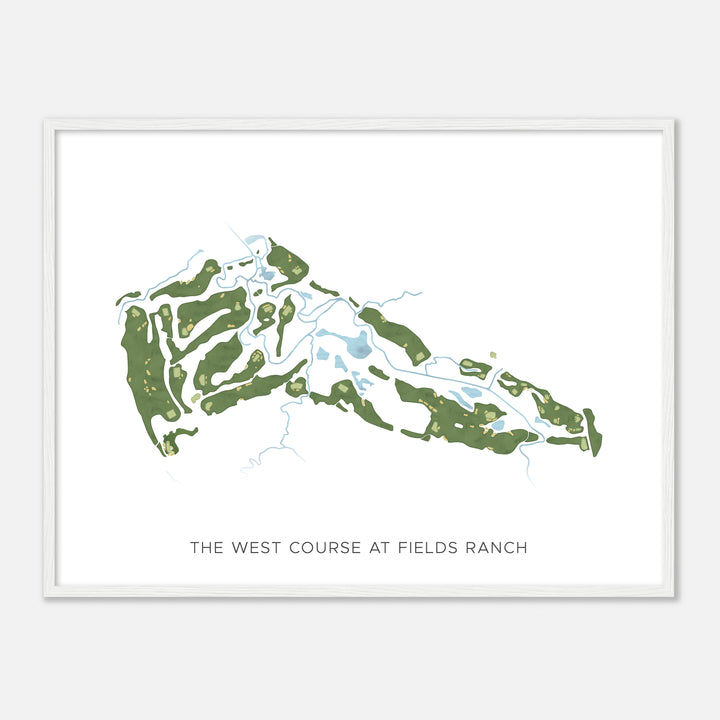 Print of The West Course At Fields Ranch Modern Map
