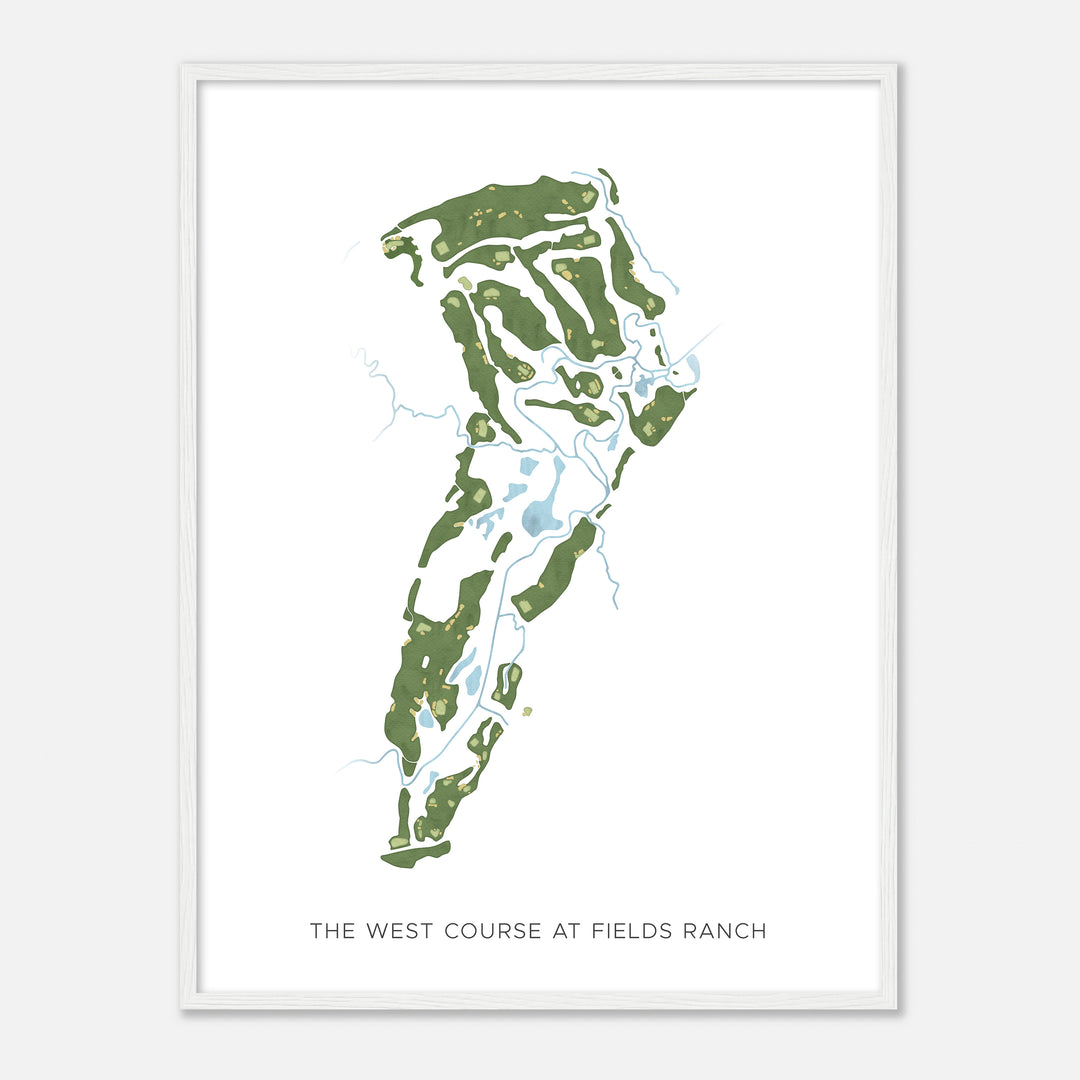 Print of The West Course At Fields Ranch Modern Map