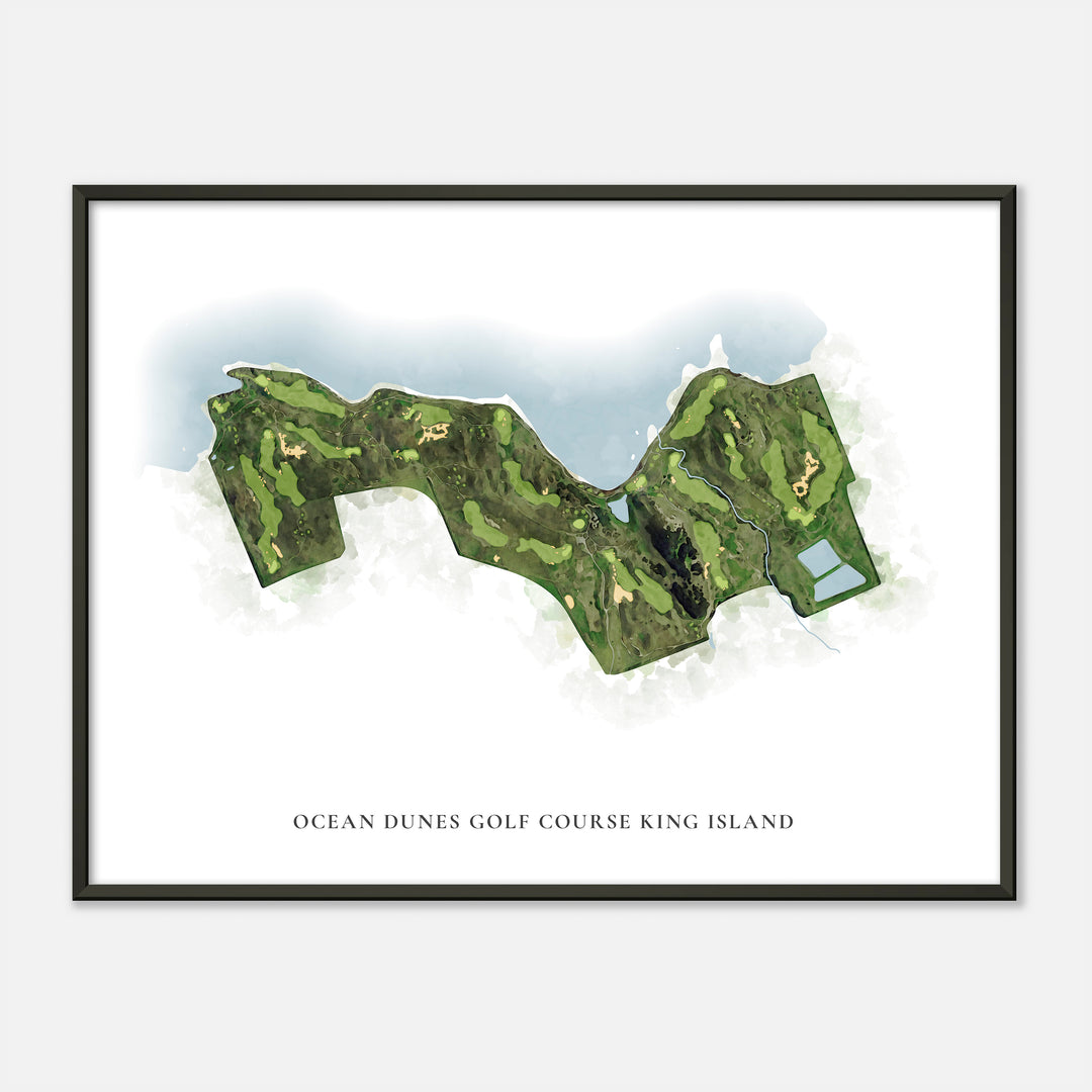 Print of Ocean Dunes Golf Course King Island Classic Map