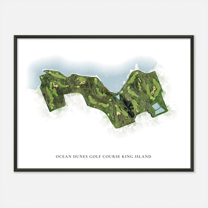 Print of Ocean Dunes Golf Course King Island Classic Map
