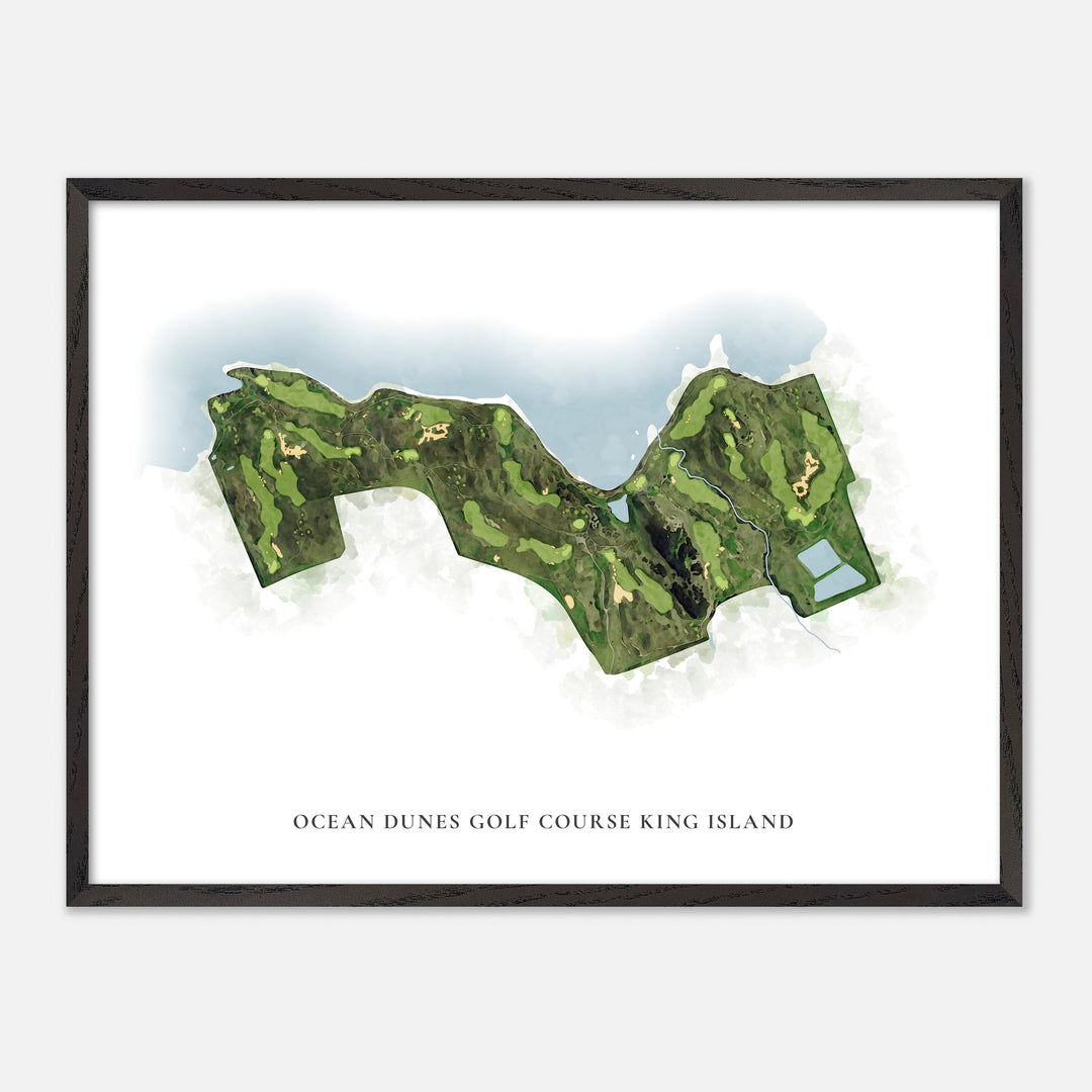 Print of Ocean Dunes Golf Course King Island Classic Map