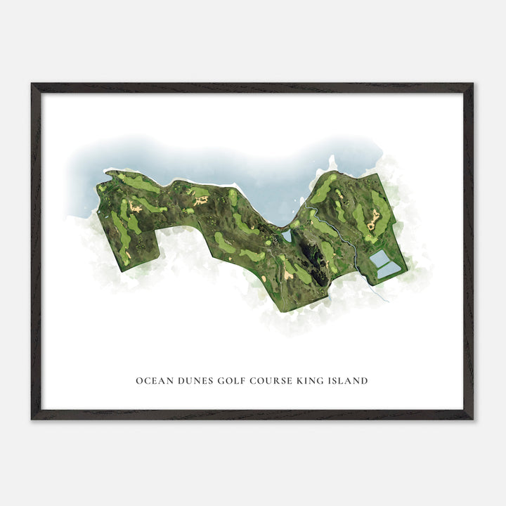 Print of Ocean Dunes Golf Course King Island Classic Map