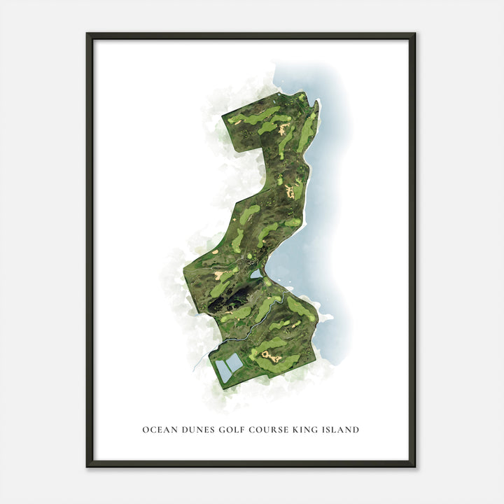 Print of Ocean Dunes Golf Course King Island Classic Map