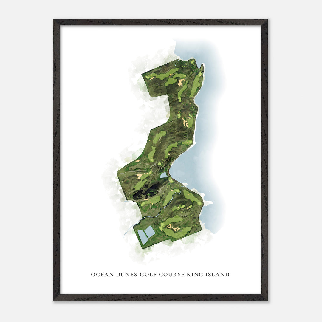 Print of Ocean Dunes Golf Course King Island Classic Map