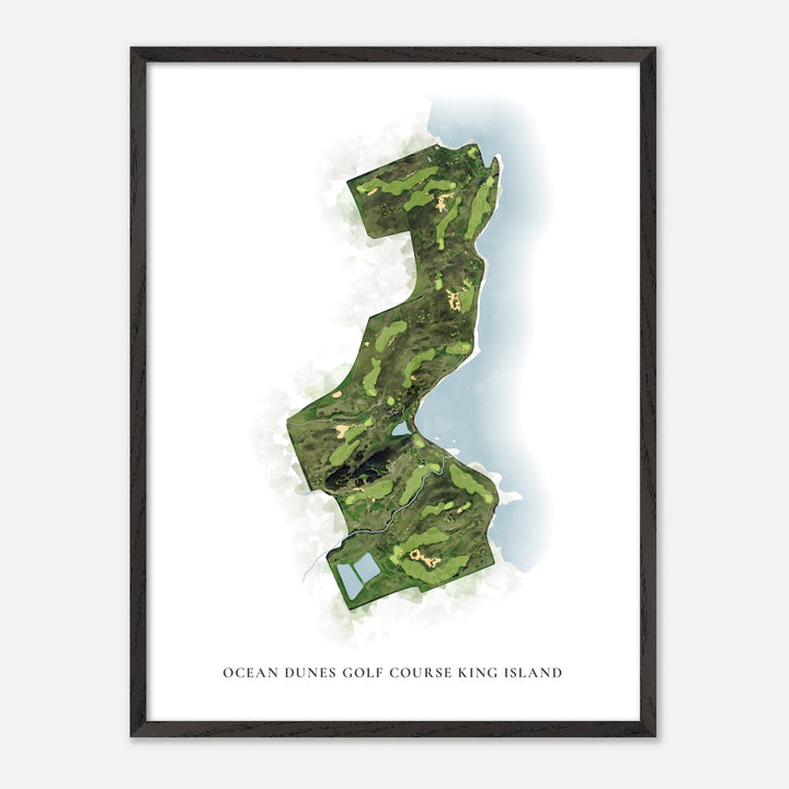 Print of Ocean Dunes Golf Course King Island Classic Map