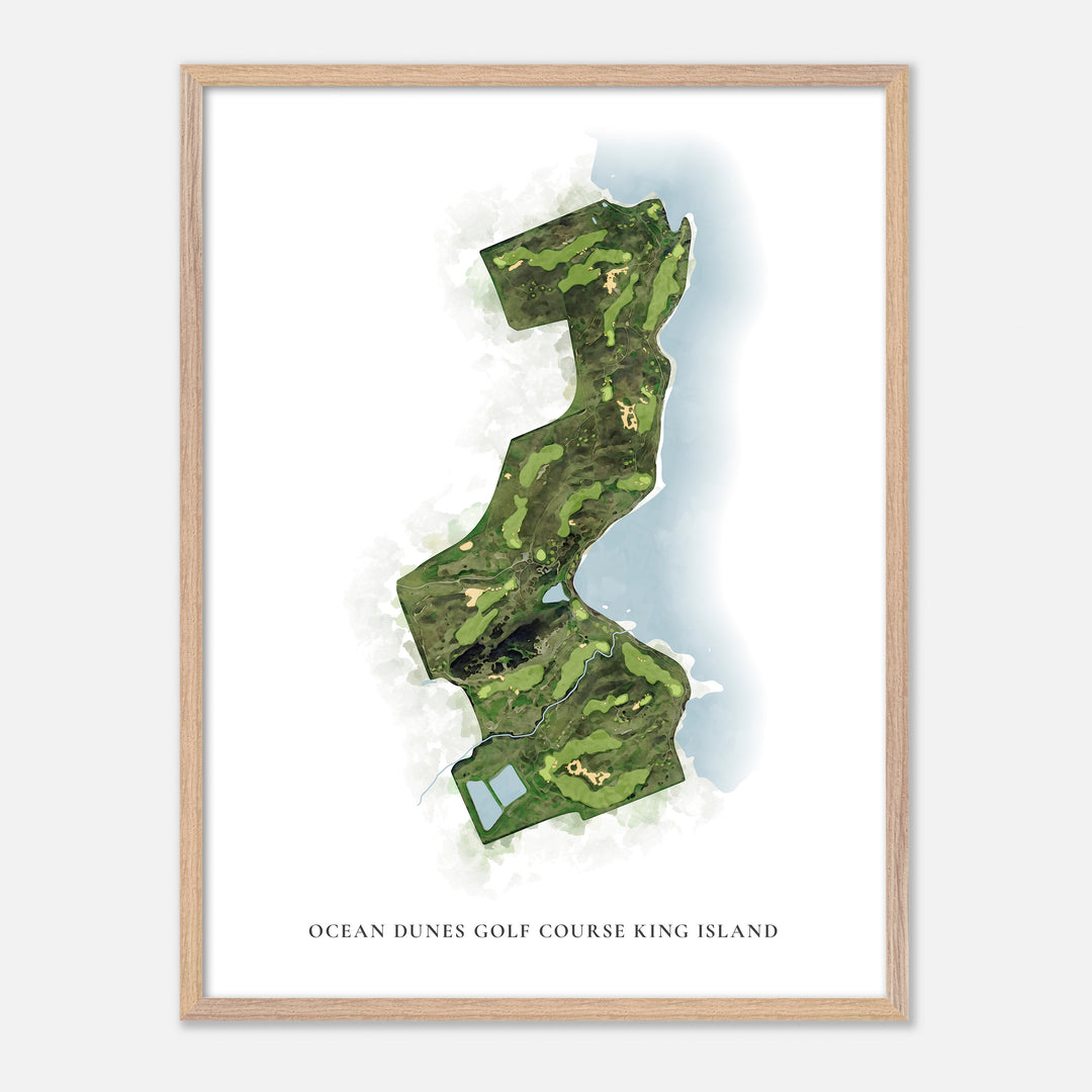 Print of Ocean Dunes Golf Course King Island Classic Map