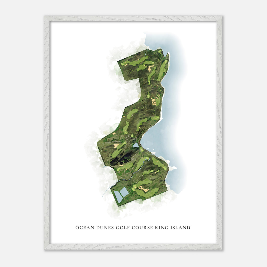Print of Ocean Dunes Golf Course King Island Classic Map