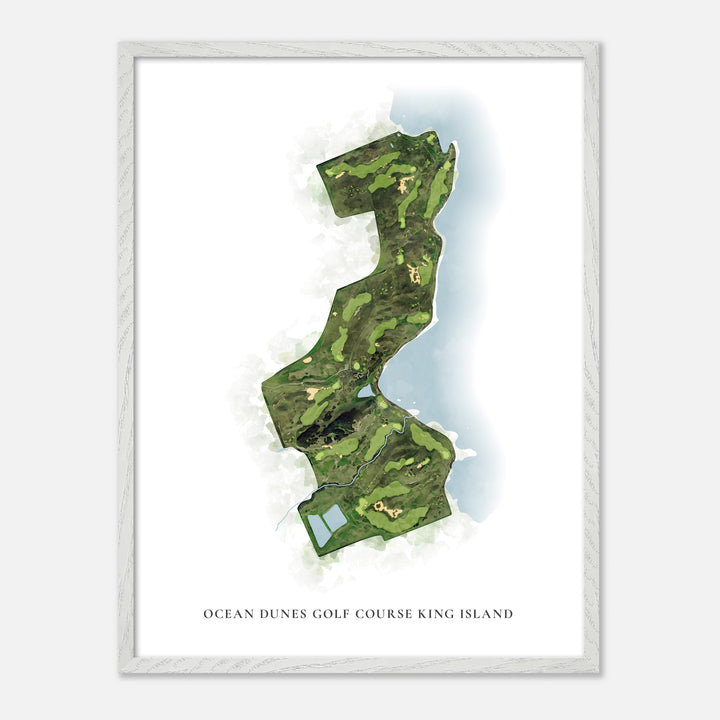Print of Ocean Dunes Golf Course King Island Classic Map