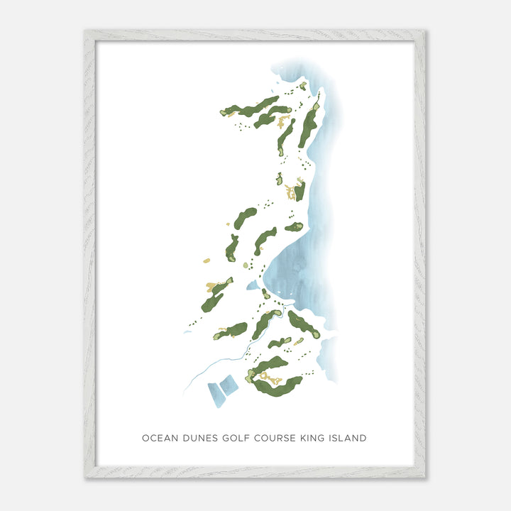 Print of Ocean Dunes Golf Course King Island Modern Map