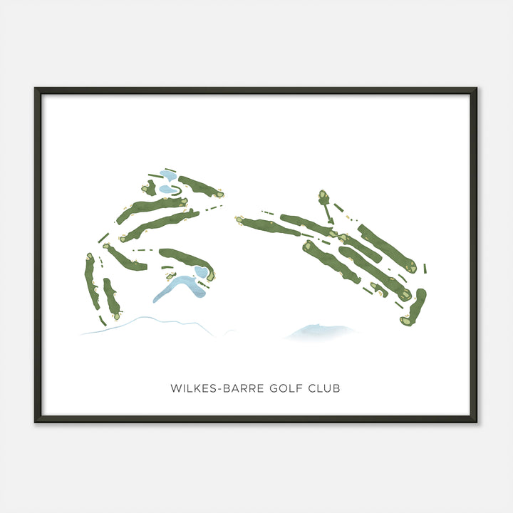 Print of Wilkes-Barre Golf Club Modern Map