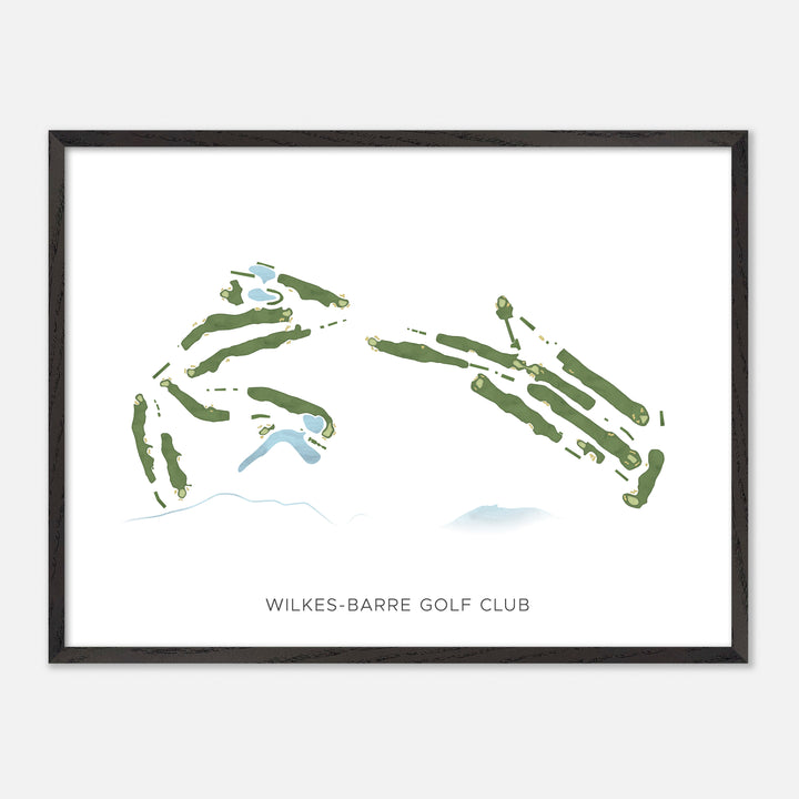 Print of Wilkes-Barre Golf Club Modern Map