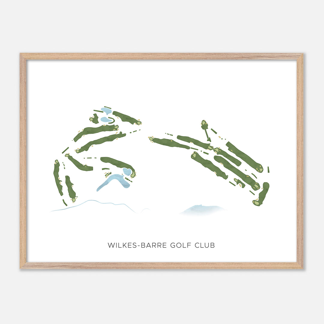 Print of Wilkes-Barre Golf Club Modern Map
