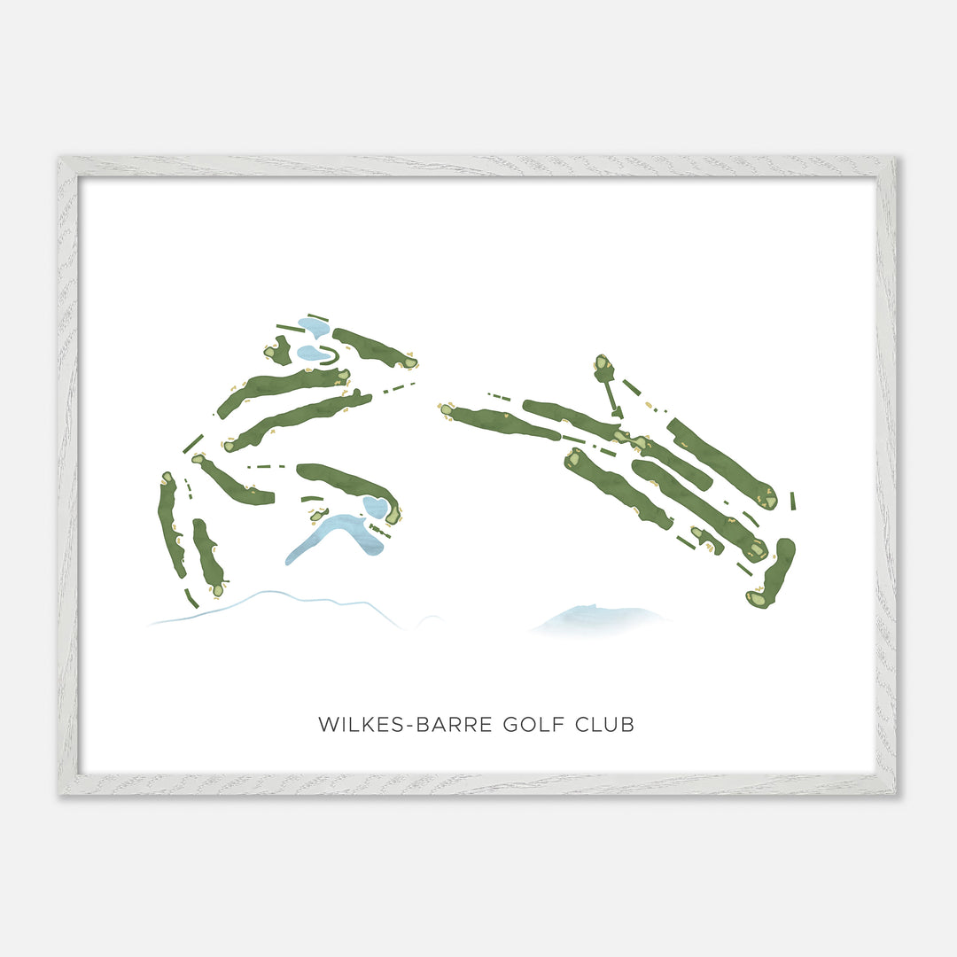 Print of Wilkes-Barre Golf Club Modern Map